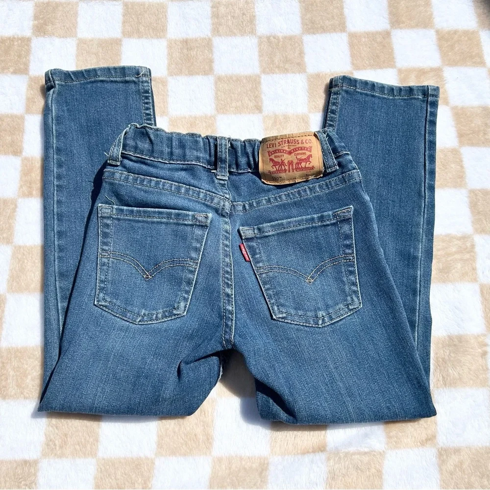 Boys Levi's Classic Straight Leg Jeans - Blue, skinny 510, size 6 Reg - Picture 2 of 4